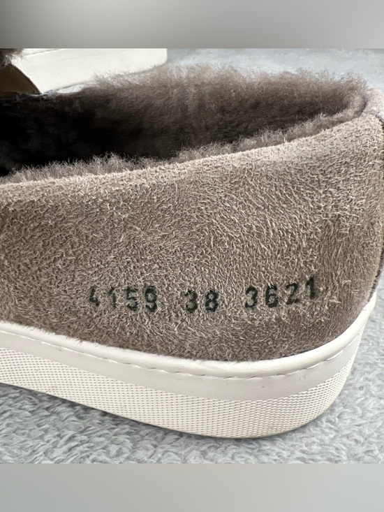 Common Projects 35mm Suede Shearling Slip On Sneaker Women 38 7.5 Shoes Sneakers